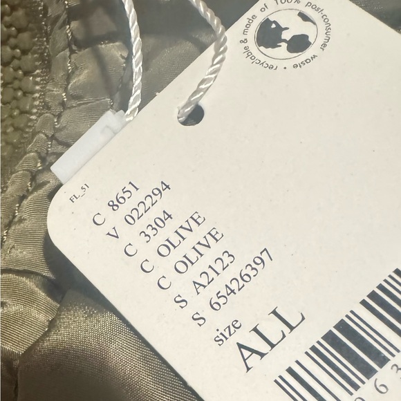 Free People Quilted Carryall Olive VERY RARE + SOLD OUT + RETIRED COLOR - Picture 5 of 5